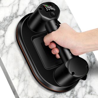 OEM Ventosa El&eacute;ctrica Inal&aacute;mbrica Para Azulejos, Vidrio Y M&aacute;rmol, 2 Motores, Potencia De Succi&oacute;n De 300 Kg, Bater&iacute;a De 4000 Mah, Pantalla Lcd Para Potenci