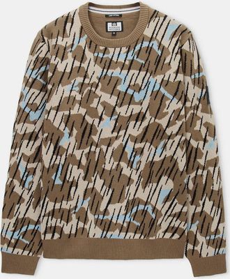 Weekend Offender Heren Weekend Offender Difranco Camo Trui in Sand