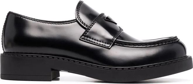 Brushed Leather Loafers