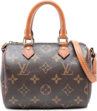 Louis Vuitton Borsa a tracolla Nano Speedy Bandouliere con monogramma 2019 - Marrone