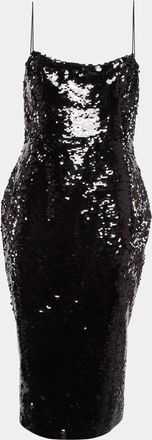 Alex Perry Black Sequin Sleeveless Dress