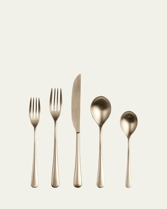 Mepra Neve Ice Champagne 5-Piece Flatware Place Setting