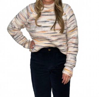 FRNCH Mendy Mock Neck Sweater In White