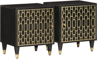 vidaXL Bedside Cabinets 2 pcs 40x33x46 cm Solid Wood Mango vidaXL