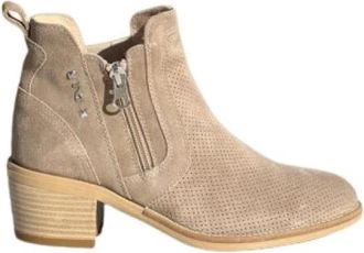 Nero Giardini Creta Heeled Boot - Dames - Cowboylaarzen - Beige - 38 EU - Leer - Schoenen