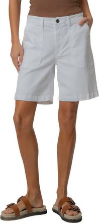 Kut from the Kloth Hailey High Waist Denim Bermuda Shorts in Optic White at Nordstrom, Size 12