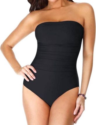 Miraclesuit Long Torso Avanti Underwire One Piece Swimsuit In Black
