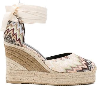 Missoni Zigzag-pattern Tie Espadrilles