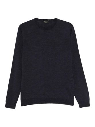 Roberto Collina crew-neck sweater - men - Merino - 48 - Blue