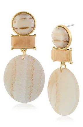 Jardin Geometric Boho Statement Earrings in Natural/Gold at Nordstrom Rack