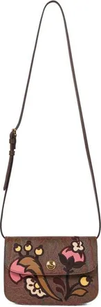 Etro Essential Appliqu&eacute; Paisley Crossbody Bag in Brown at Nordstrom