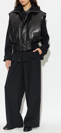 Bottega Veneta Leather Vest, Womens, Black