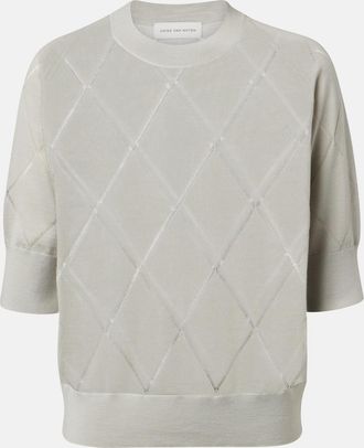 Dries Van Noten Argyle wool sweater