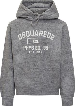 Dsquared2 Grey Graphic Hood Sweatshirt