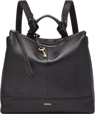 Fossil Womens Elina Leather Convertible Small Backpack