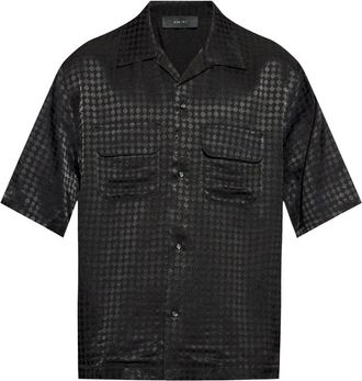 Amiri MA QUAD JACQUARD CAMP SHIRT Size: XL, colour: BLACK
