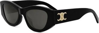 Celine Celine - Triomphe Zonnebril - Dames - Accessoires - Zwart - Maat: 55 MM Polyamide