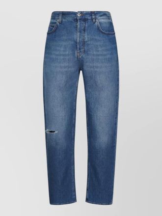 Loewe denim trousers straight leg distressed detail
