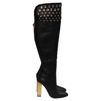 Rene Caovilla Rene Caovilla Over-the-Knee Boots in Black Leather