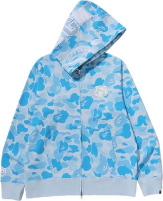 A Bathing Ape Icy Bape ABC Camo Shark Full Zip Hoodie Sax 0ZXSWM001151Q