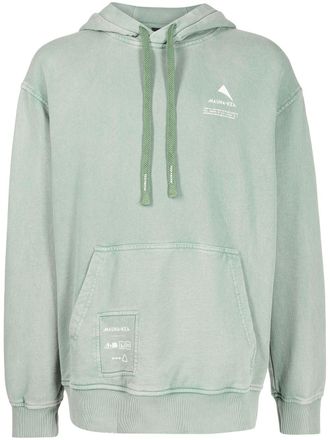 Mauna Kea chest logo-print hoodie - Green