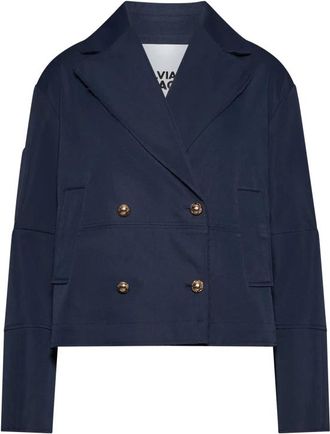 Silvian Heach Double-breasted Jacket - Dames - Zomerjassen - Blauw - S - Jassen