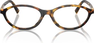 Miu Miu 0mu 09xv Tortoiseshell Oval Frame Eyeglasses
