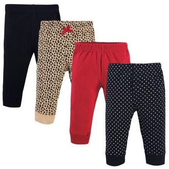Hudson Baby 4Pk Essential Pants Set in Basic Leopard at Nordstrom, Size 9-12M
