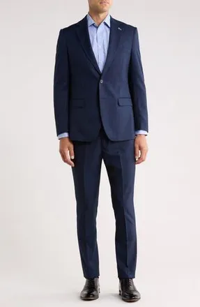 Scotch & Soda Glen Plaid Two-Piece Suit in Navy at Nordstrom Rack, Size 42 - R