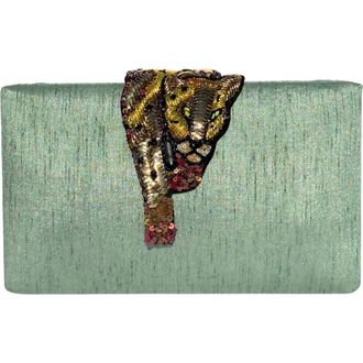 Simitri Raaka Clutch in Sage at Nordstrom