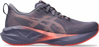 Asics WomenS Novablast 5 Running Shoes In Greyish Purple Coral Reef