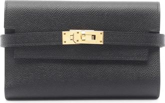 Hermès Portafoglio tri-fold Kelly piccolo in pelle Epsom 2018 - Nero