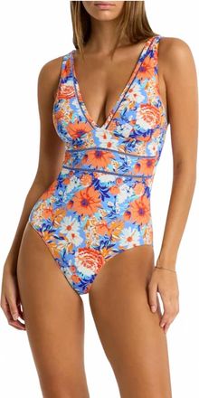 Sea Level Australia Rio Spliced One Piece Swimsuit In Iris