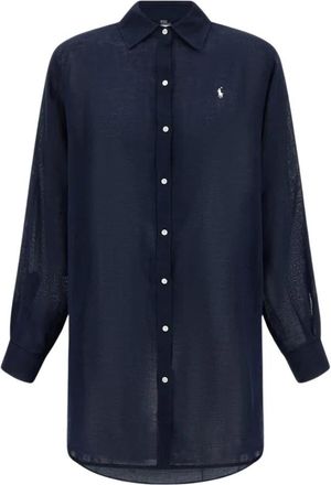 Polo Ralph Lauren Kleedjes, Dames, Blauw, M, Katoen, Boyfriend Shirt