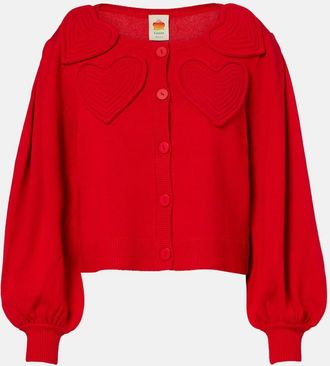 Farm Rio Patch-appliqué cardigan