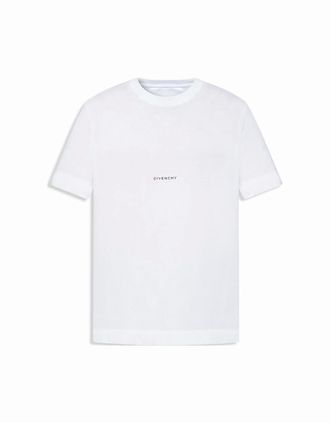 Givenchy Mens Mens White Givenchy Small Logo Slim Fit Jersey T-Shirt - Size: 44