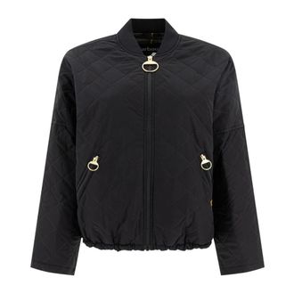 Barbour Light Jackets, female, Black, XS, Emlyn Quilted Bomber Jacket