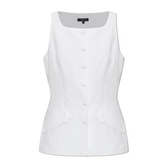 Rag & Bone Vests, female, White, Size: S Lola Boatneck Vest