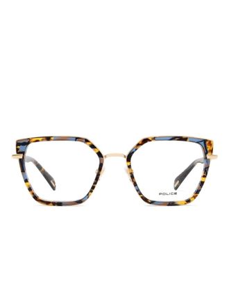 Police Bril met geometrisch montuur - Bruin