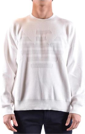 Emporio Armani Stijlvolle truien voor elke gelegenheid - Heren - Sweatshirts - Wit - L - Hoodies & sweatvesten