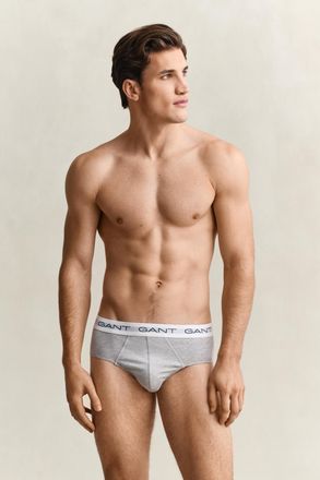 GANT Men 3-Pack Briefs (XXXL) LIGHT GREY MELANGE