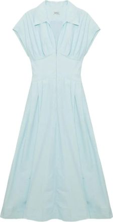 SIMKHAI Farlow geplooide midi-jurk - Blauw
