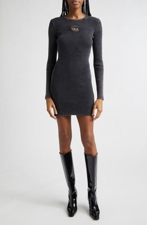 Diesel M-Anchorage Long Sleeve Body-Con Minidress in Black at Nordstrom, Size X-Small