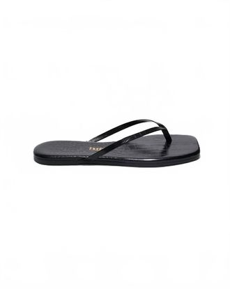 Tkees Womens Square Toe Lily Croc Flip-Flops In Sable