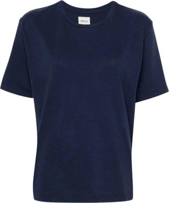 Khaite Mae T-shirt - Dames - Tops - Blauw - Maat: M Katoen