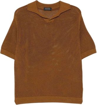 Tagliatore Heren, Tops, Bruin, Maat: 2XL
