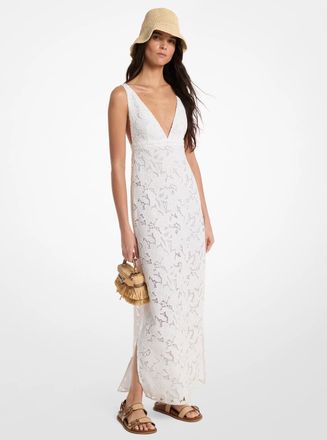 Michael Kors Corded Floral Lace Maxi Dress