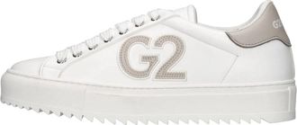 G2Firenze Ricamo G2 Sneaker - Heren - Sneakers - Wit - 40 EU - Leer - Schoenen