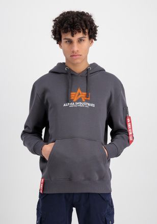 Alpha Industries Hoodie ALPHA INDUSTRIES Basic Hoodie BL Rubber, Herren, Gr. S, grau (vintage grau), Obermaterial: 80% Baumwolle, 20% Polyester, regular fit, Sweatshir