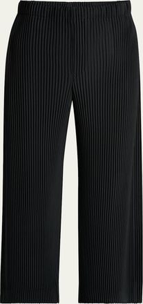 Homme Plissé Issey Miyake Mens Black Pleated Trousers